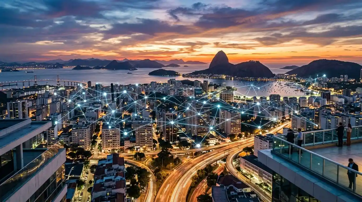 Futuristic city imagery