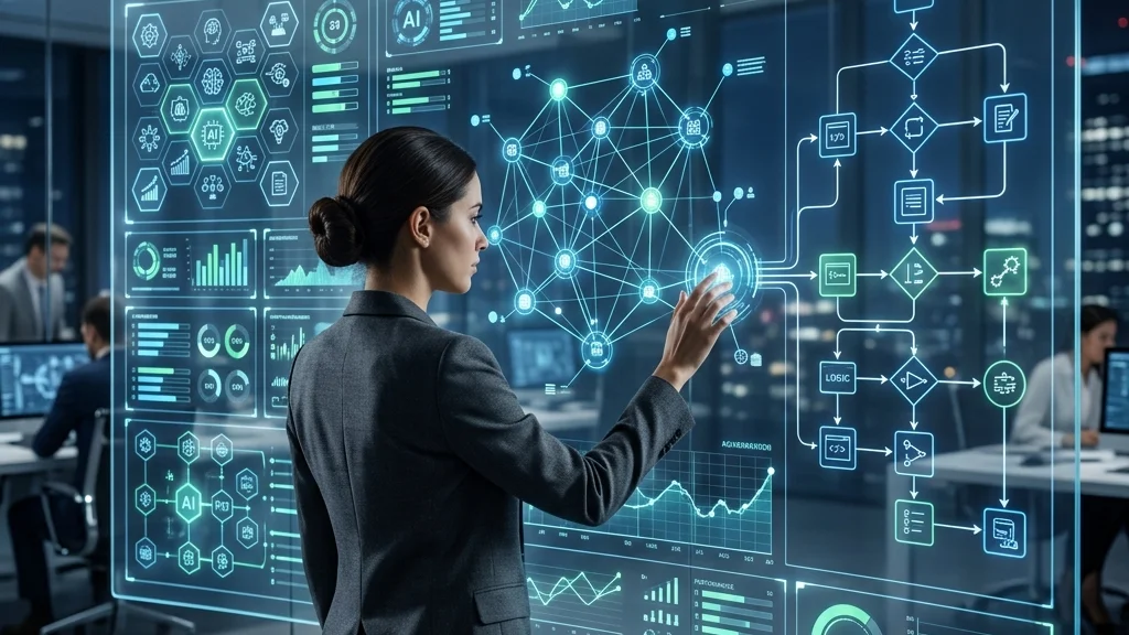 An intensive digital screening matrix and transparent dashboard displaying technical skills like prompt architecture and automation workflows.
