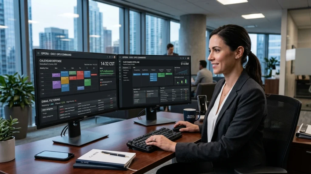 Full-time virtual assistant managing high-touch executive gatekeeping, customer triage, and cross-functional operations.