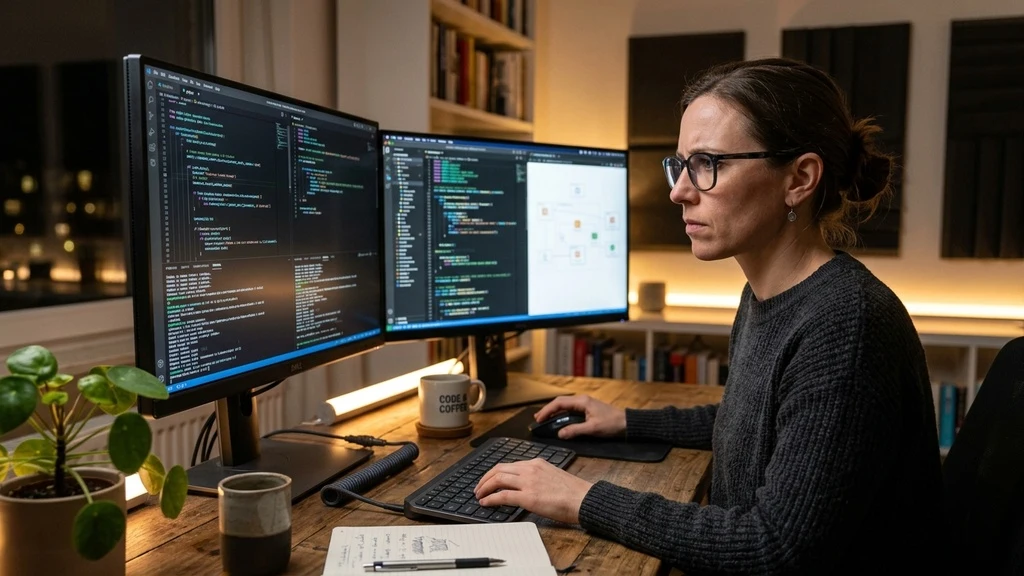 Remote software engineer completing practical real-world work simulation and live coding challenge